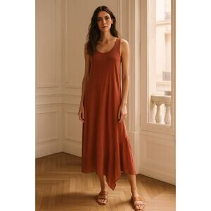 Philosophy Cotton Asymmetrical Dress Rust M